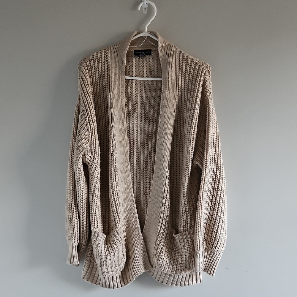 Streetwear Society Beige Knit Cardigan